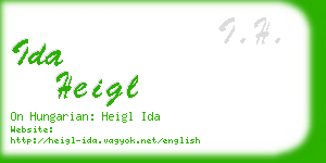 ida heigl business card